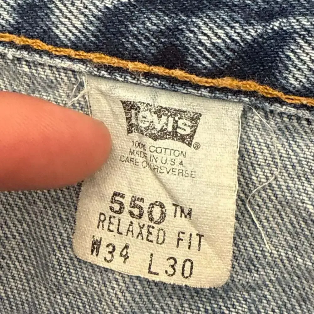Vintage 90’s Levi's 550 Relaxed Fit Made in USA Denim Jeans